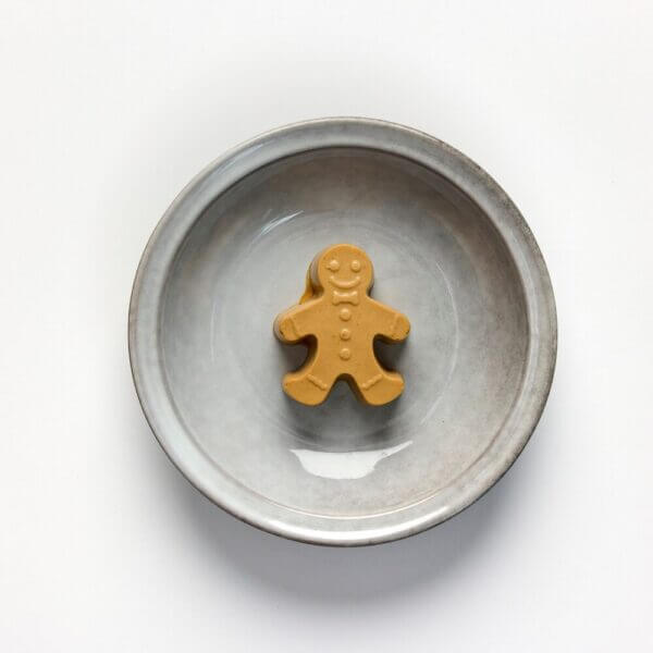 gingerbread man in a bowl