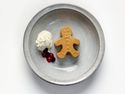 gingerbread man in a bowl