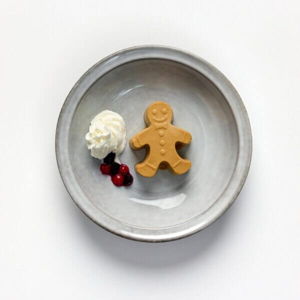 gingerbread man in a bowl