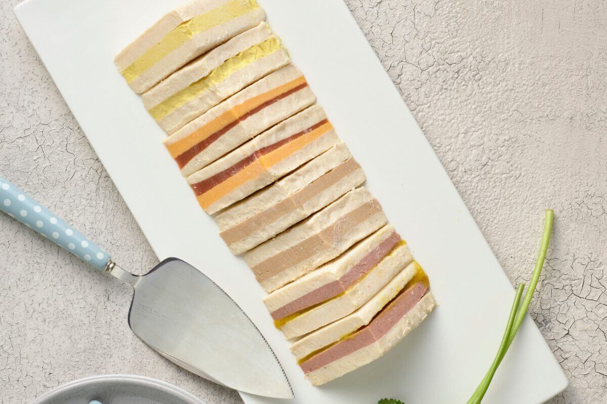 texture modified mixed sandwiches on a platter