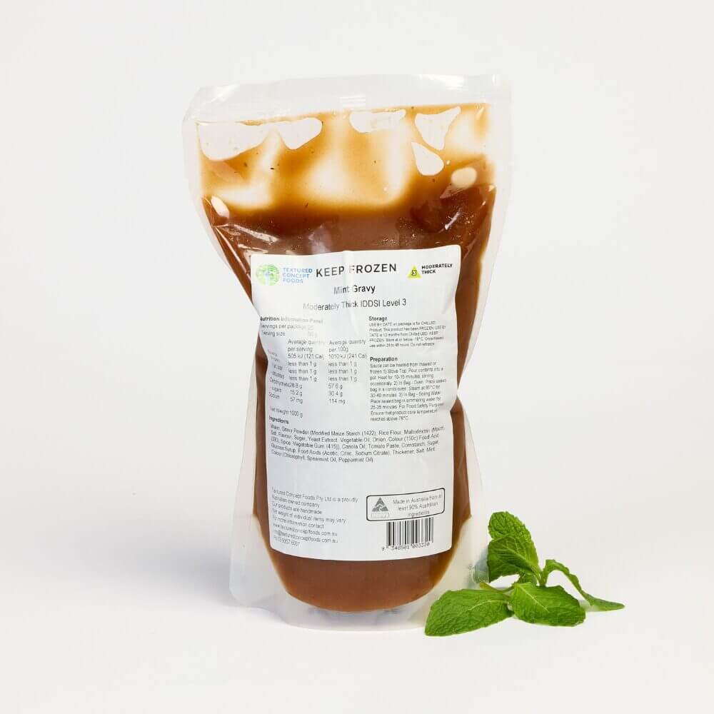mint gravy in resealable pouch