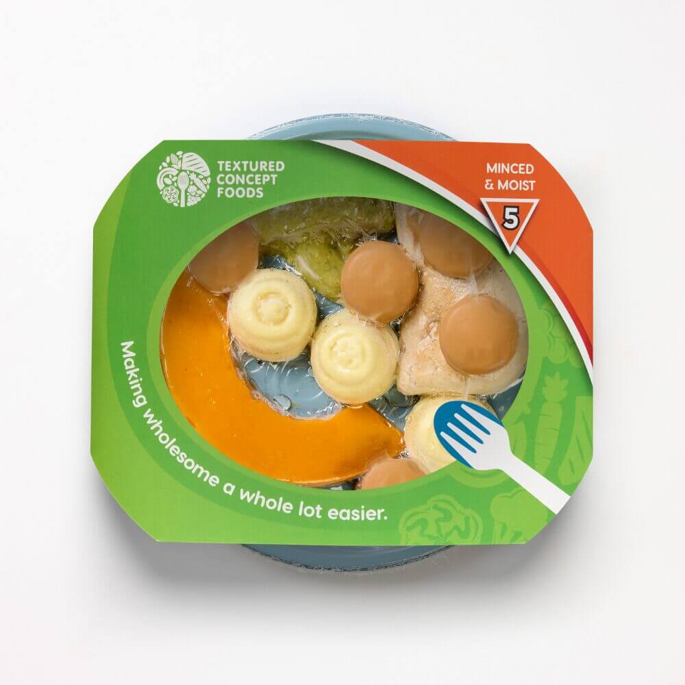 Roast Chicken with Broccoli, Pumpkin, Mashed Potato & Mushroom Sauce - Minced & Moist - Image 2