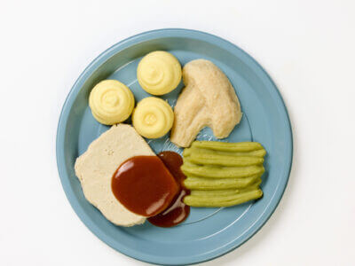 level 5 chicken load and vegetables pre-plated meal