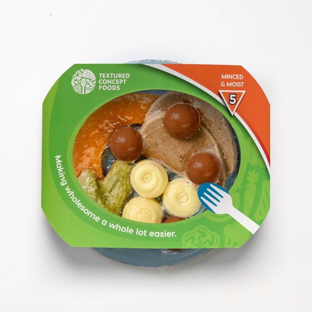 Roast Lamb with Broccoli, Pumpkin, Mashed Potato & Mint Gravy - Minced & Moist - Image 2