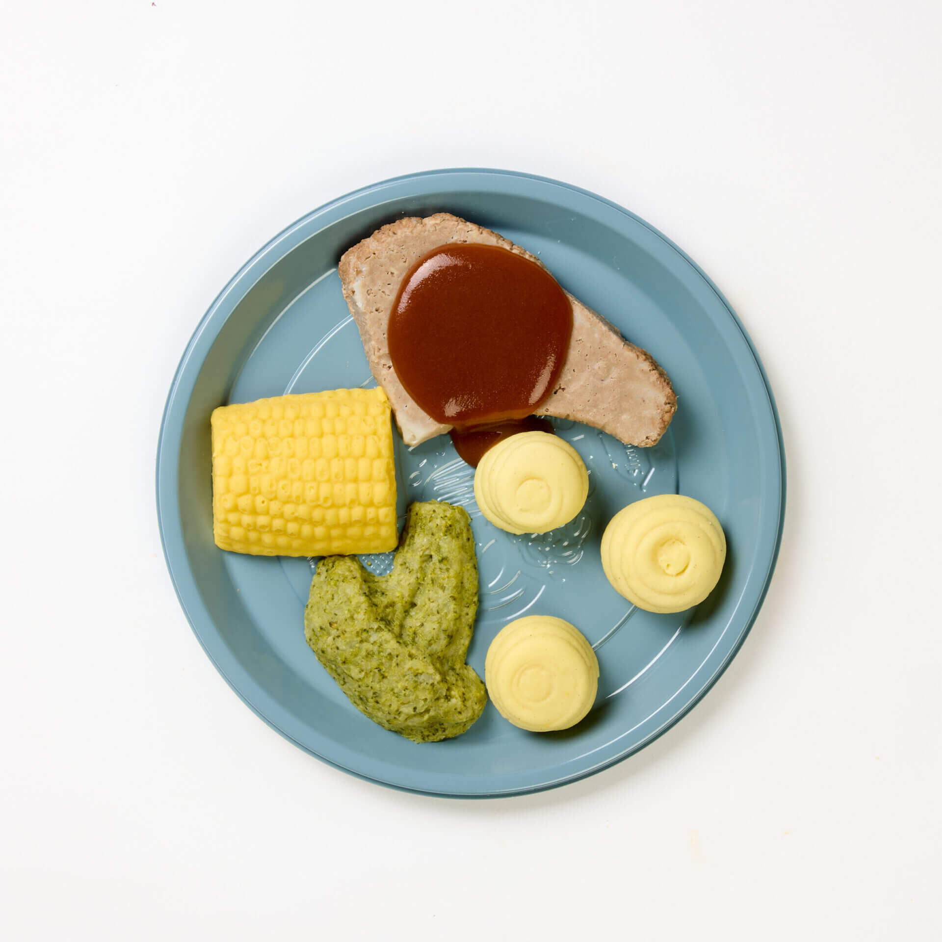 level 5 lamb chop and vegetables pre-plated meal