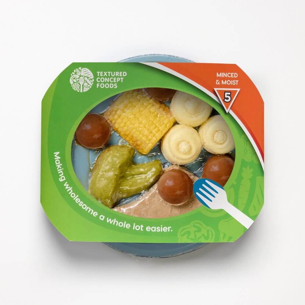 Lamb Chop with Corn, Broccoli, Mashed Potato & Classic Gravy - Minced & Moist - Image 3