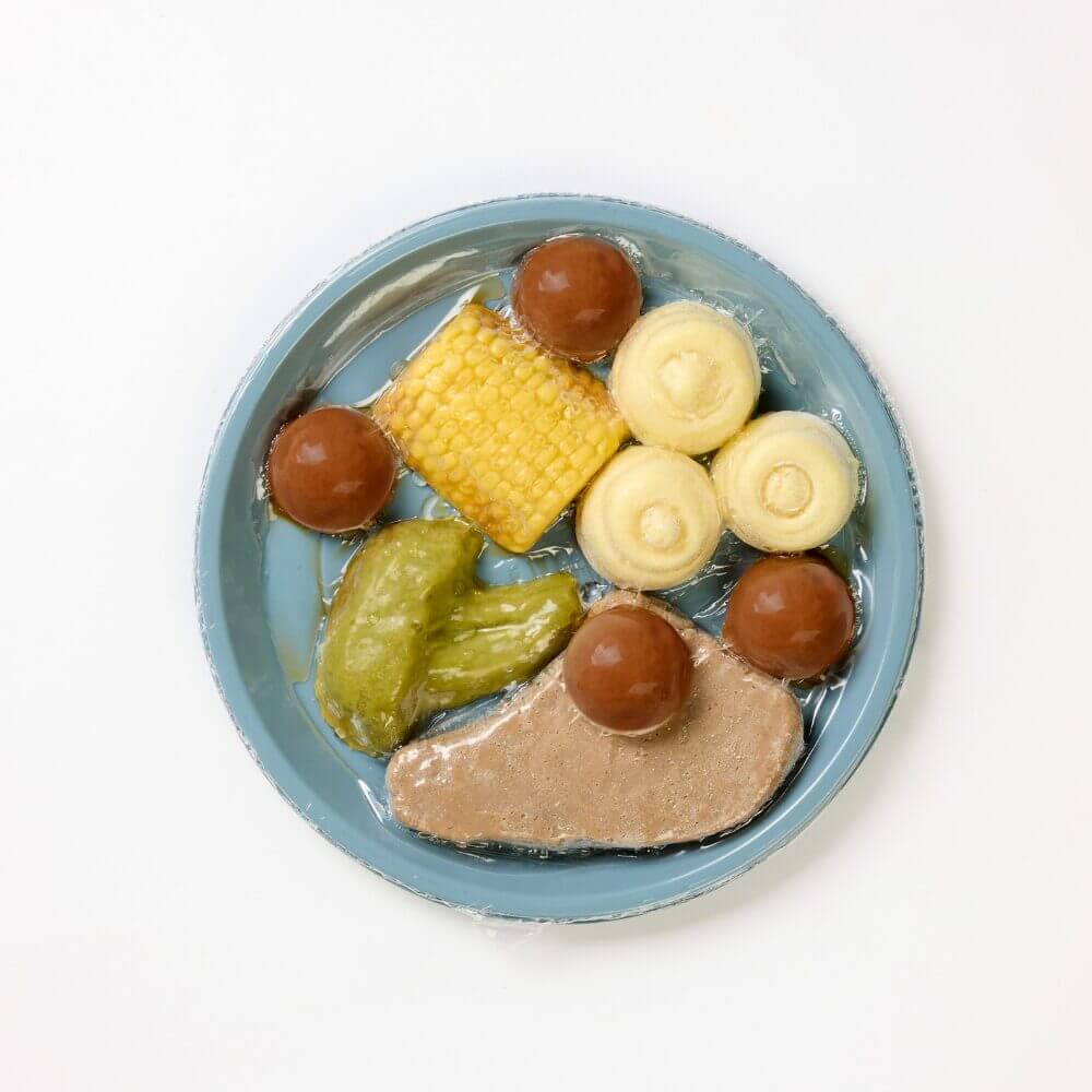 Lamb Chop with Corn, Broccoli, Mashed Potato & Classic Gravy - Minced & Moist - Image 2