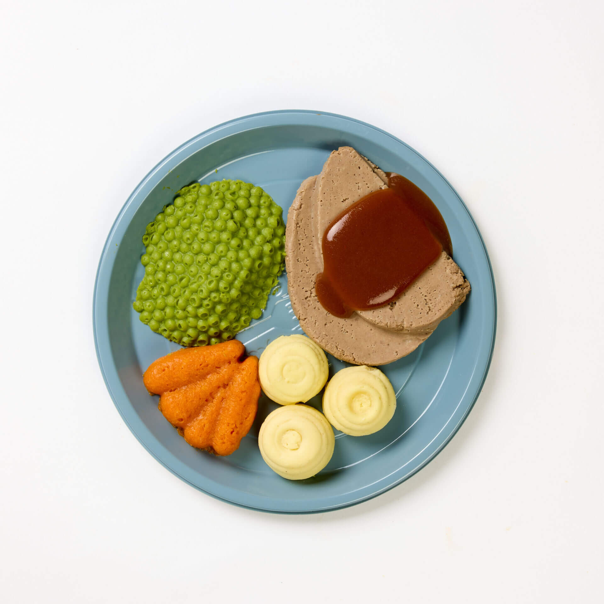 level 5 roast beef and vegetables pre-plated meal