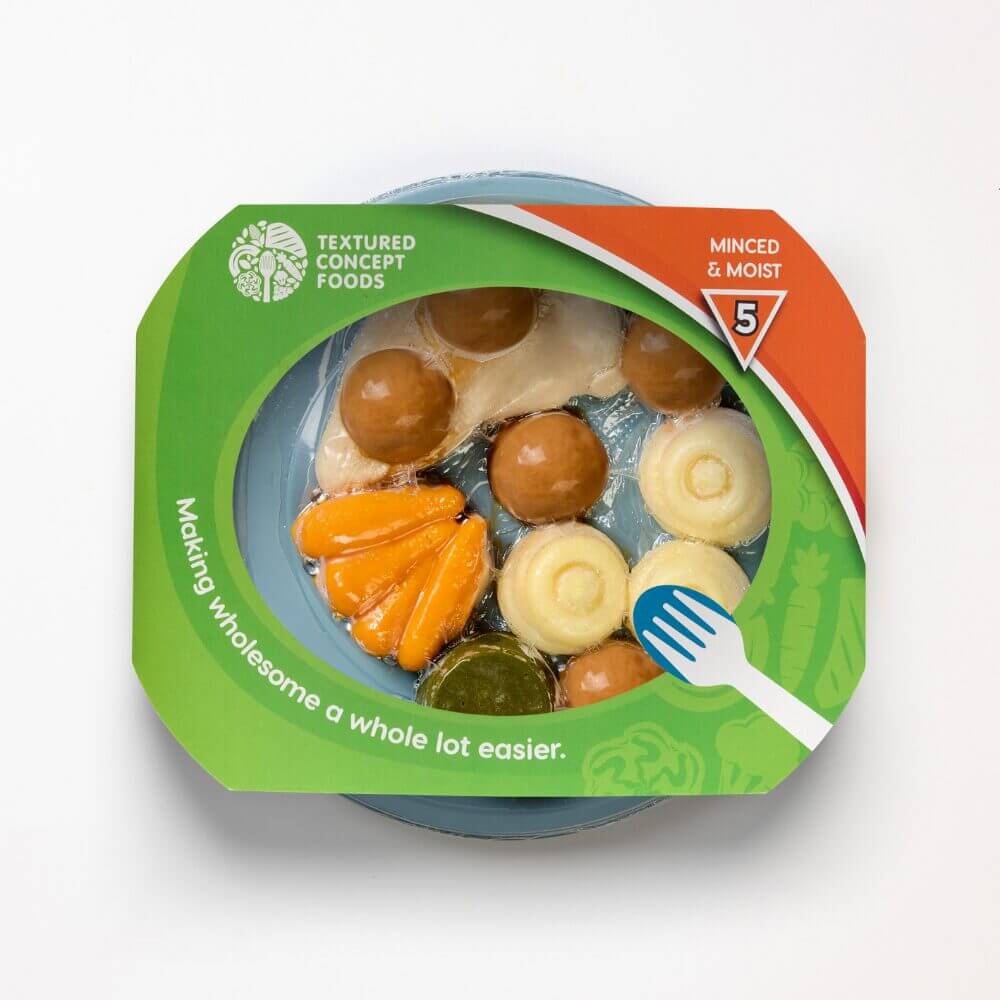 Roast Chicken with Spinach, Carrots, Mashed Potato & Classic Gravy - Minced & Moist - Image 2