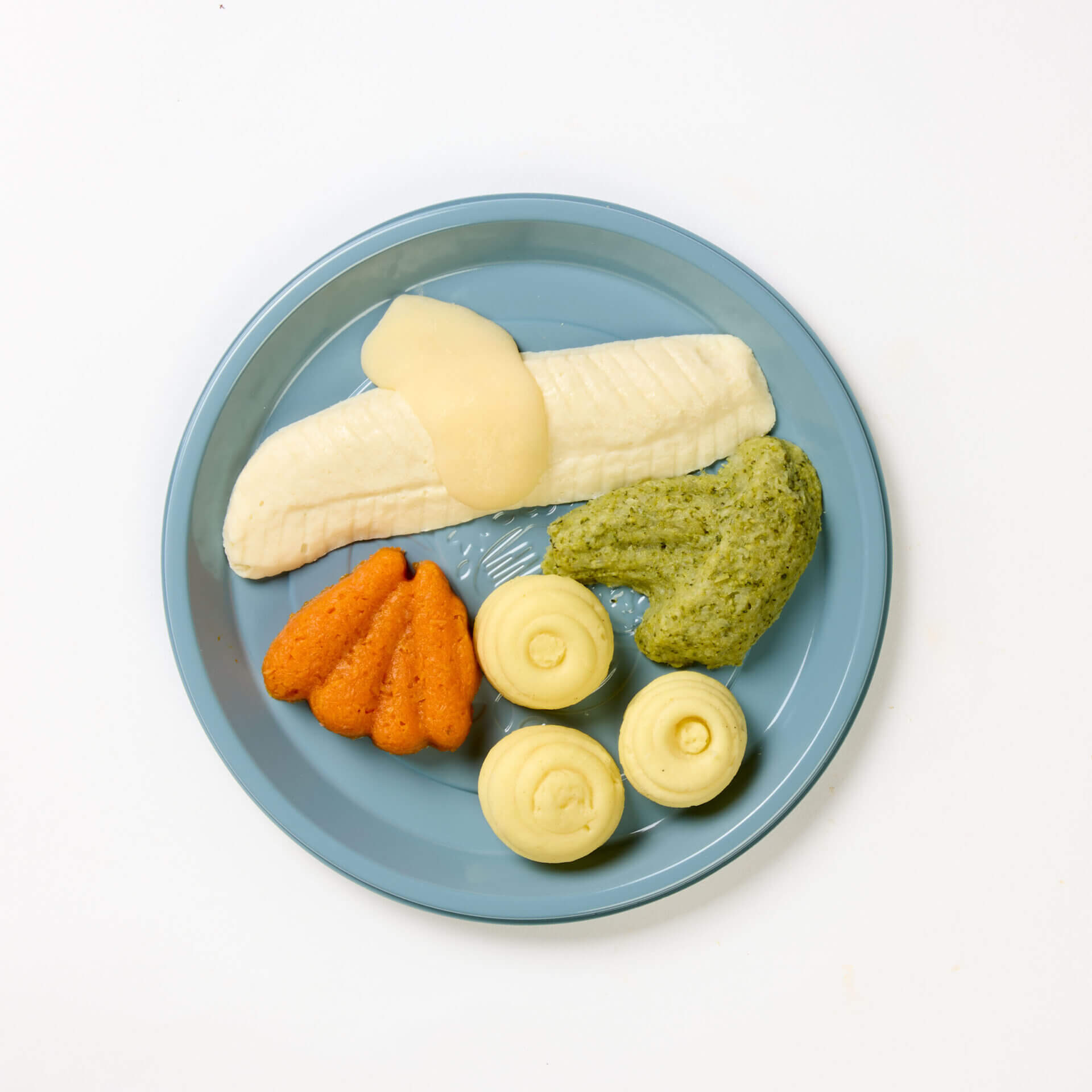 level 5 fish fillet with vegetables pre-plated meal