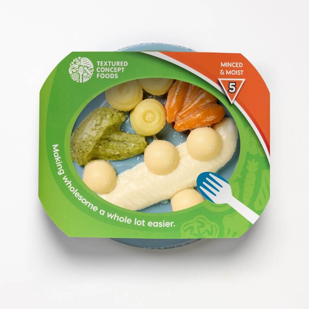 Fish Fillet (PU4) with Broccoli, Carrot, Mashed Potato & White Sauce - Minced & Moist - Image 3