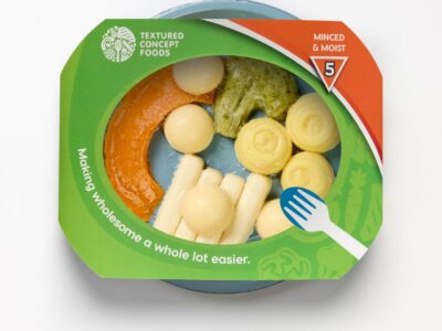 level 5 fish fingers and vegetables pre-plated meal