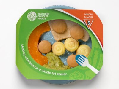 Pork Chop with Broccoli, Pumpkin, Mashed Potato & Mushroom Sauce - Minced & Moist