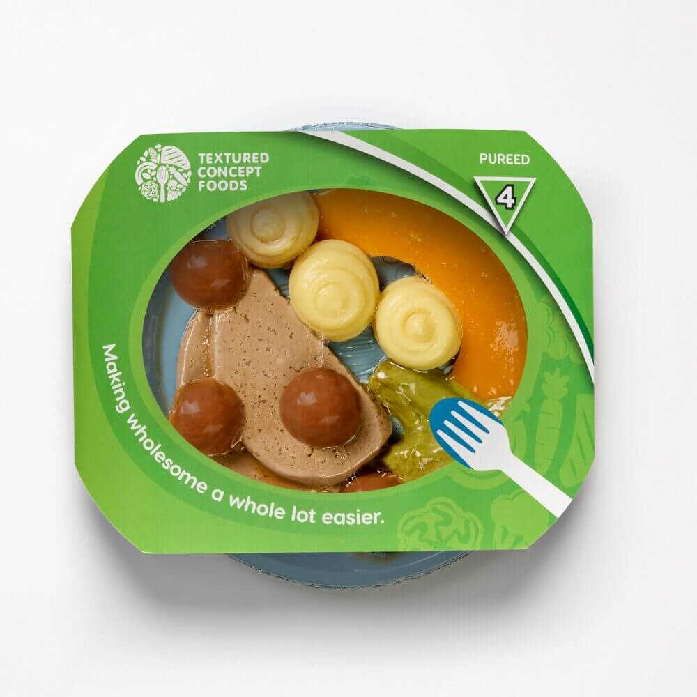 Roast Lamb with Broccoli, Pumpkin, Mashed Potato & Mint Gravy - Pureed - Image 3