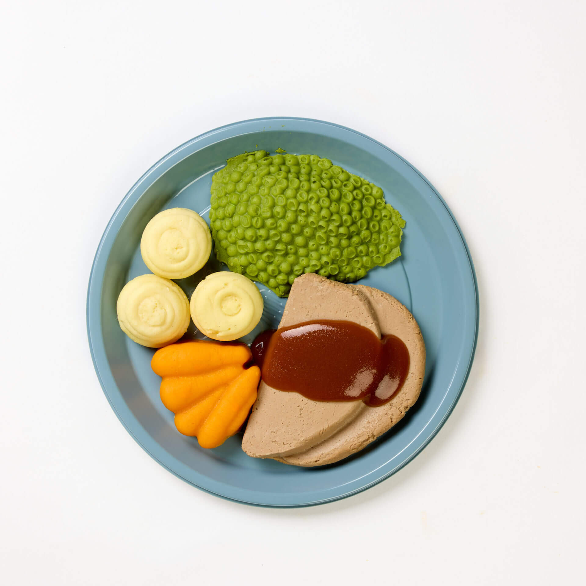 level 4 roast beef and vegetables pre-plated meal