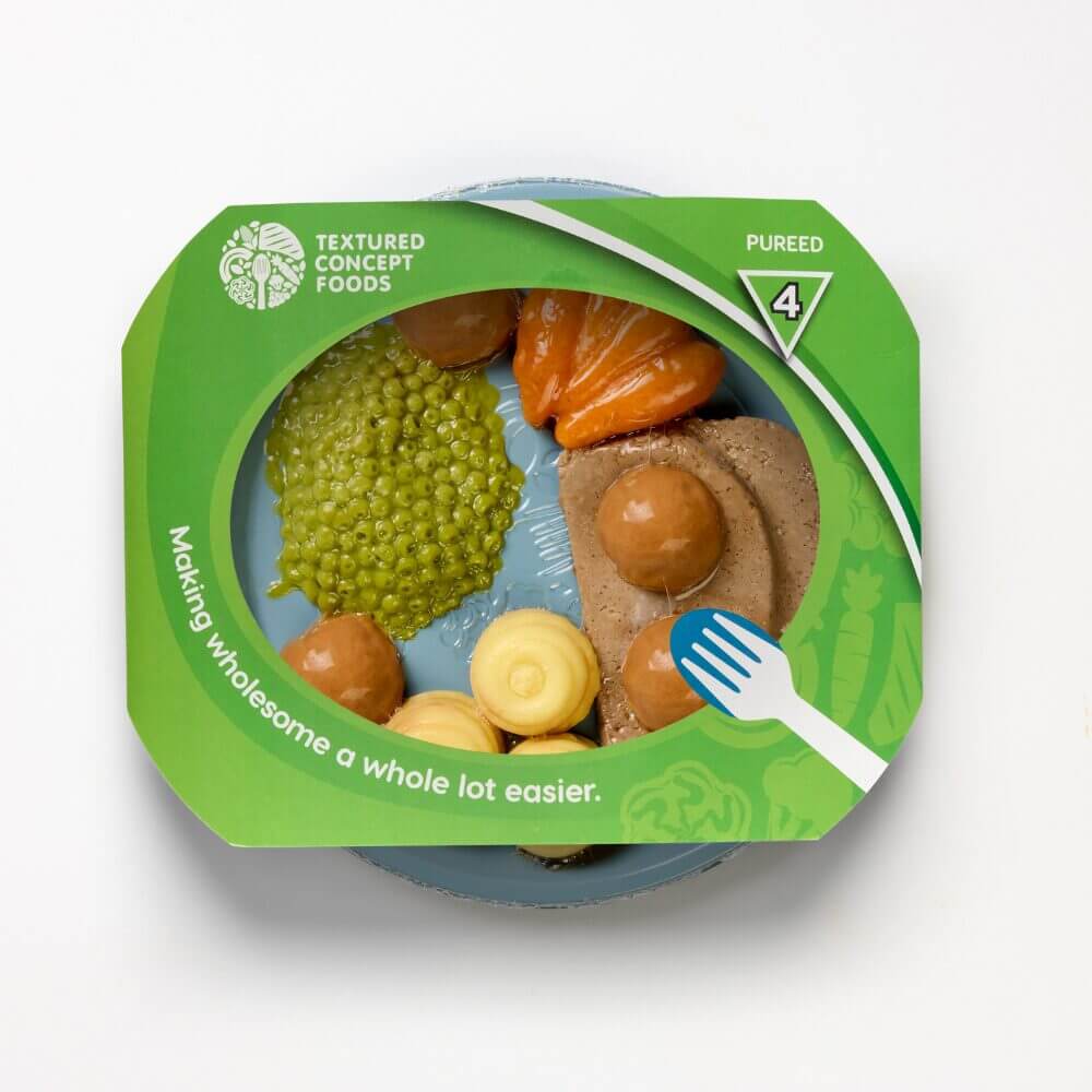 Roast Beef with Peas, Carrots, Mashed Potato & Classic Gravy - Pureed - Image 3