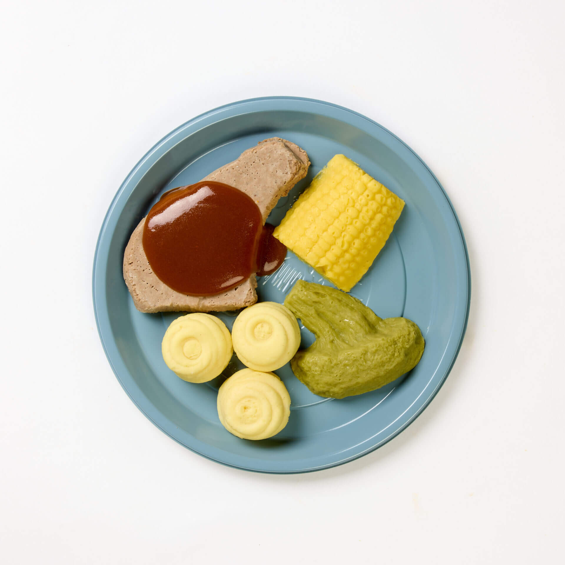 level 4 lamb chop and vegetables pre-plated meal