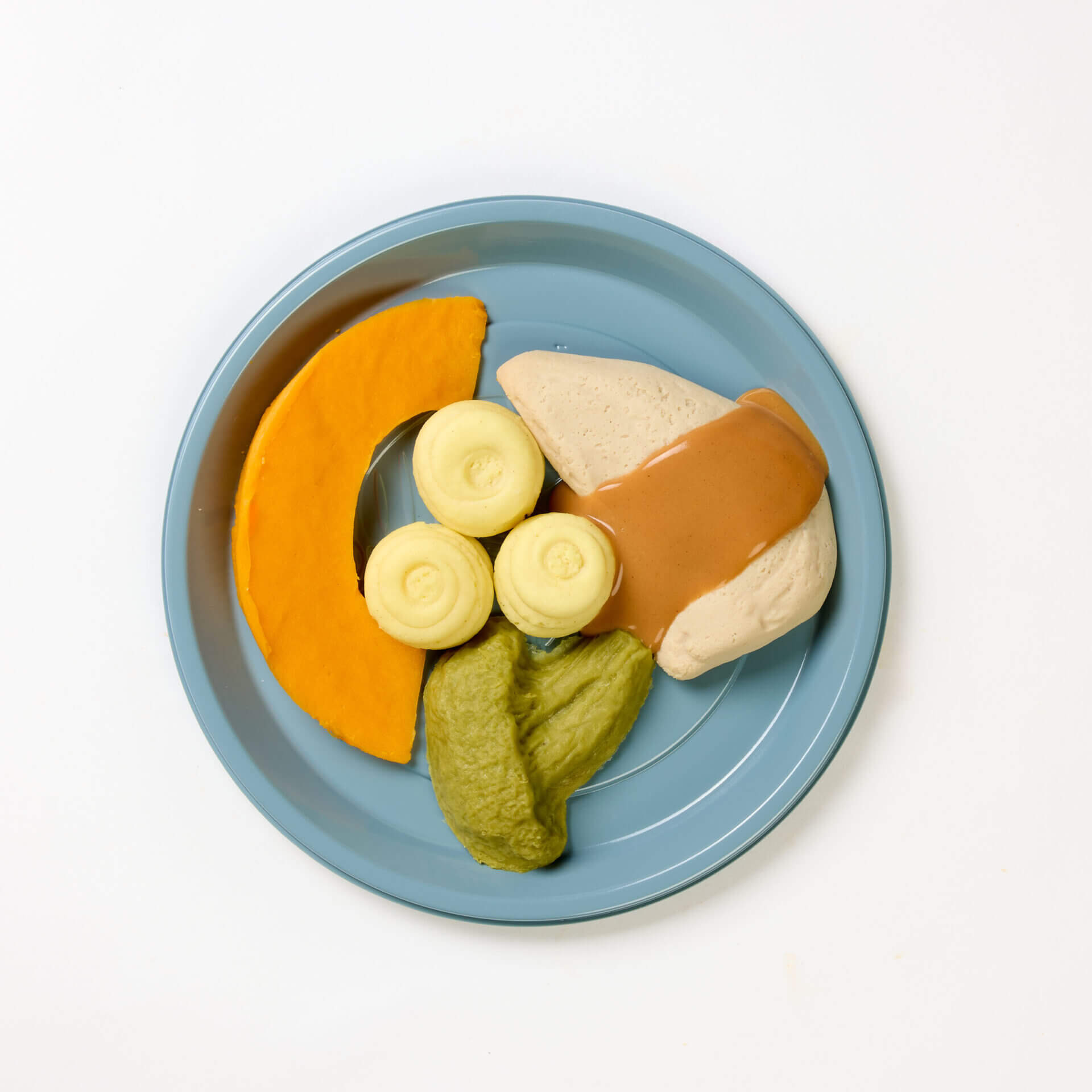 level 4 roast chicken and vegetables pre-plated meal