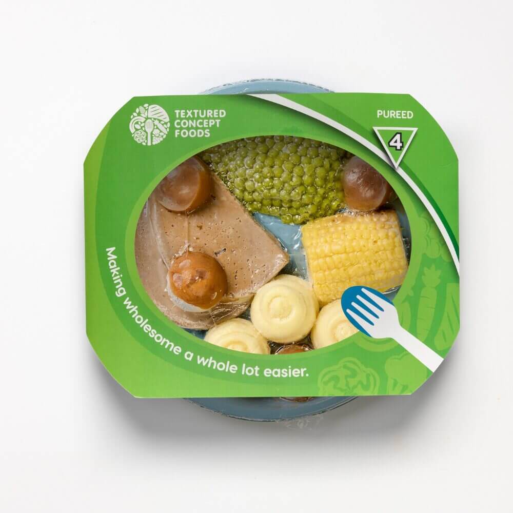 Roast Lamb with Peas, Corn, Mashed Potato & Classic Gravy - Pureed - Image 3